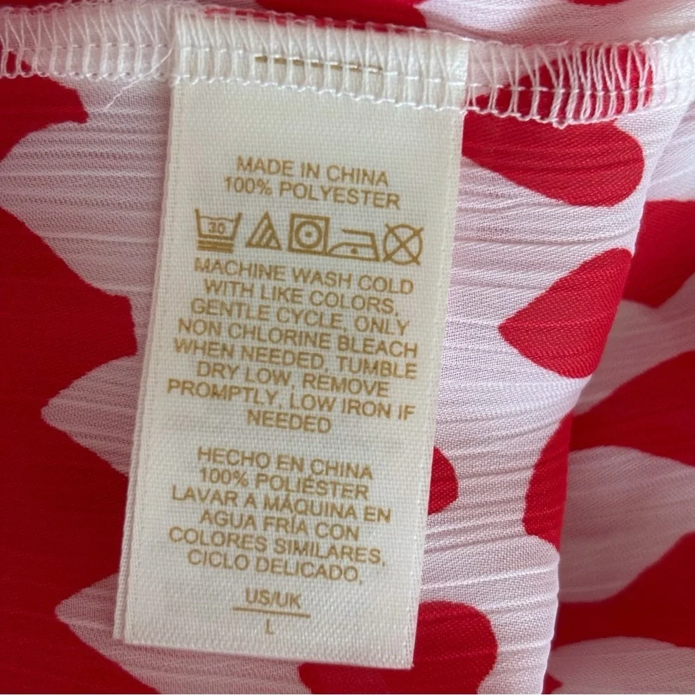 Kate Spade Mini Heart Print Shortie PJ Romper Sleepwear Large